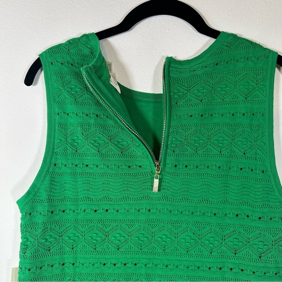 NWT $148 Eliza J Sleeveless Crochet Shift Dress Kelly Green Size Medium summer - Picture 10 of 13
